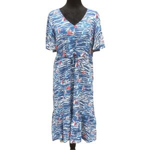 Stitch by Chenault Blue Sailboat Print Dress